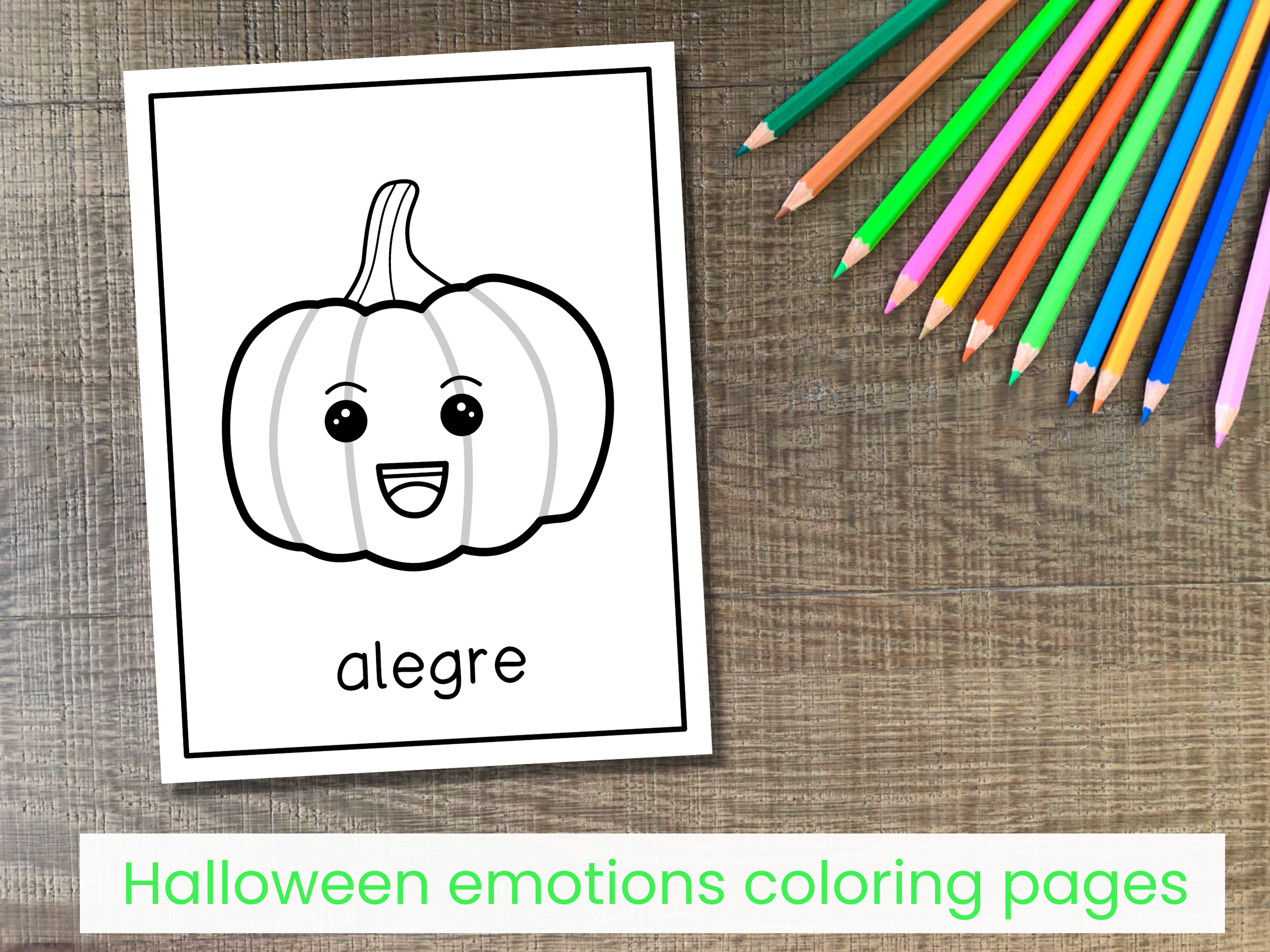 HalloweenEmotionsColoringPages