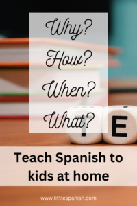Teach spanish to kids at home
