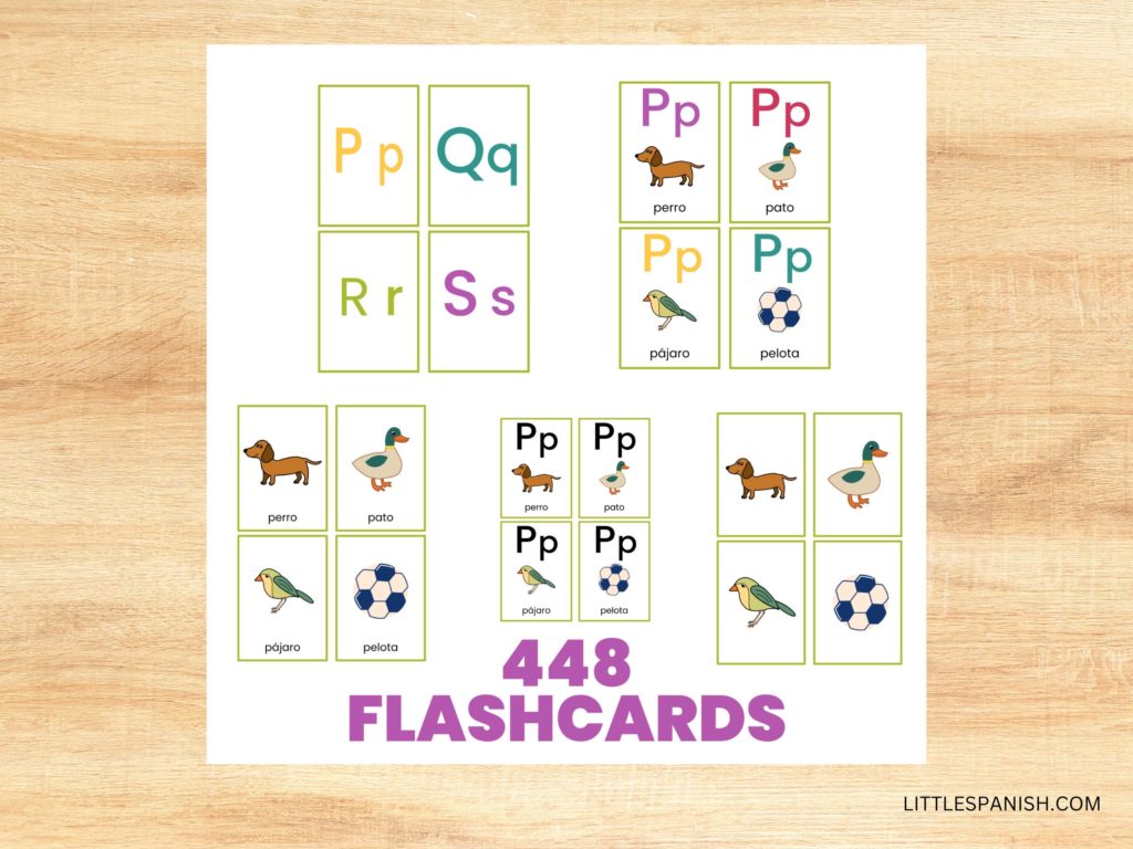 Alphabet spansih flashcards printable
